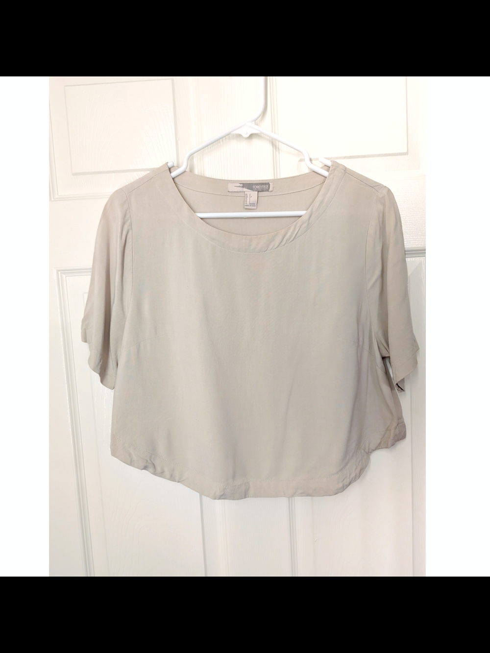 Forever 21 Light Beige Crop Top